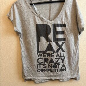 Gray Relax Graphic Women's Top